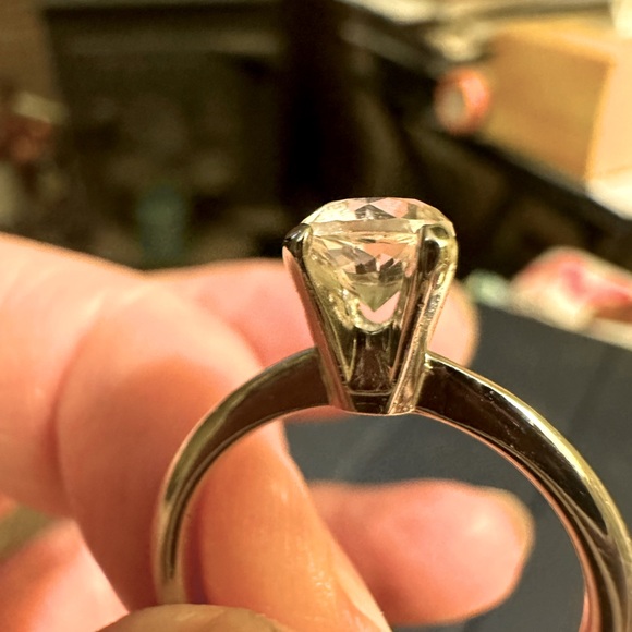 COPY - Set of 2 simulated sapphire/diamond rings with one solitaire cz ring. - Picture 5 of 7